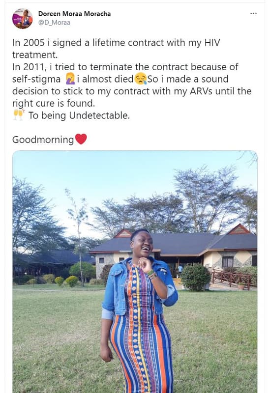 Doreen moraa moracha d_moraa in i signed a lifetime contract with my hiv treatme