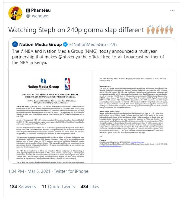 Phantéau _wangwe watching steph on 24op gonna slap different nation media group