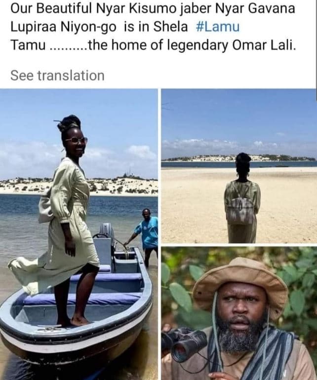 Our beautiful nyar kisumo jaber nyar gavana lupiraa niyongo is in shela lamu tam