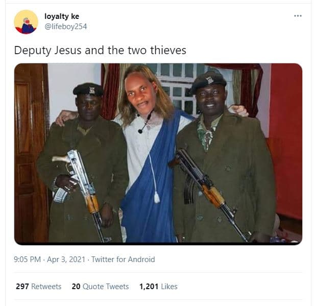 Loyalty ke lifebov254 deputy jesus and the two thieves 9,05 pm apr 3, twitter fo