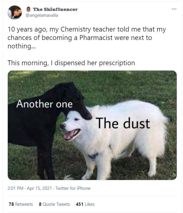 The skinfluencer angelamavalla 10 years ago my chemistry teacher told me that my