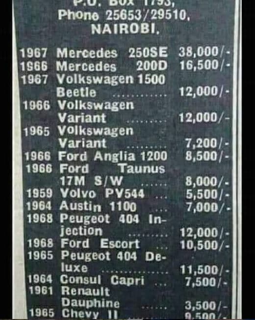 Ao e ao phono , nairobi, mercedes 25ose 38,000 mercedes 20od 16,500 volkswagen b