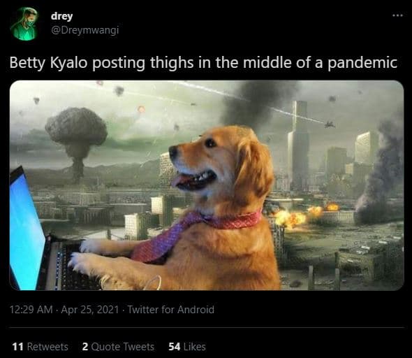 Drey dreymwangi betty kyalo posting thighs in the middle of a pandemic 12.29 am