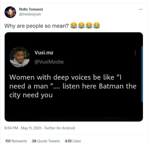Rollo tomassi thedewjosh why are people so mean? vusi mz vusimzobe women with de