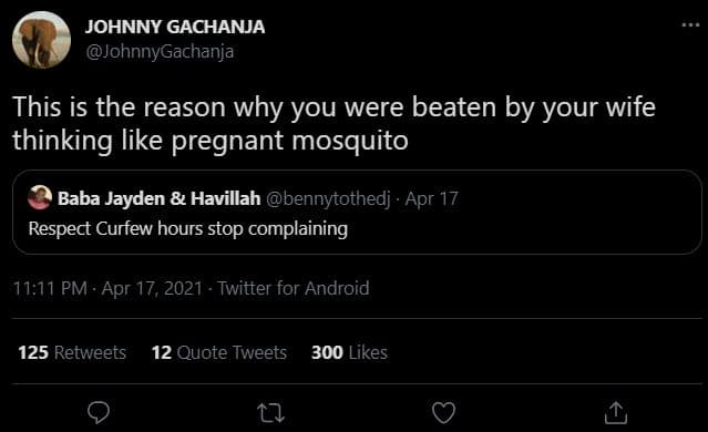 Johnny gachanja johnnygachanja this is the reason why you were beaten by your wi