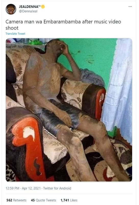 Jealdenna dennajeal camera man wa embarambamba after music video shoot translate