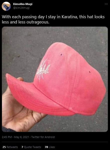 Kimothomugi kmz4mugi with each passing day stay in karatina this hat looks less