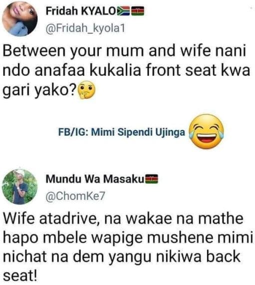 Fridah kyalo fridah_kyola1 between your mum and wife nani ndo anafaa kukalia fro