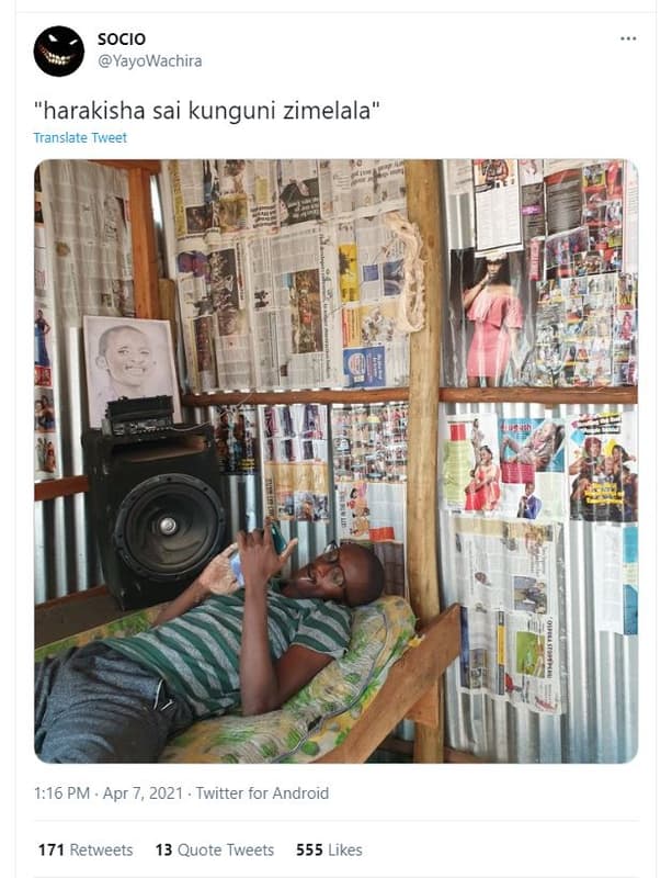 Socio yayowachira harakisha sai kunguni zimelala translate tweet 1,16 pm . apr 7