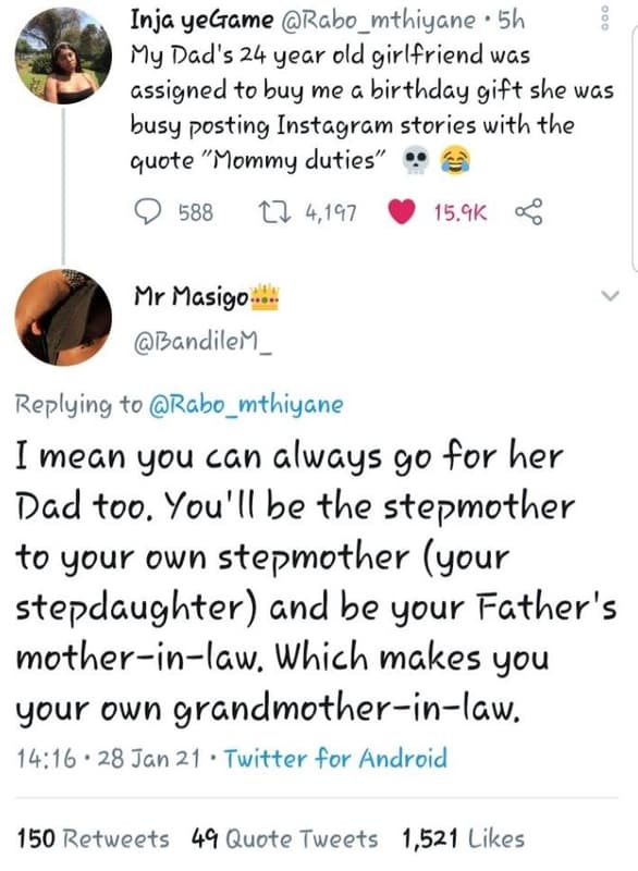 Inja yegame rabo_mthiyane 5h 9 my dad's 24 yegr old girlfriend was assigned to b