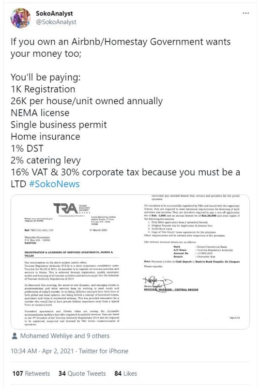 Sokoanalyst okoanalyst if you own an airbnbhomestay government wants your money
