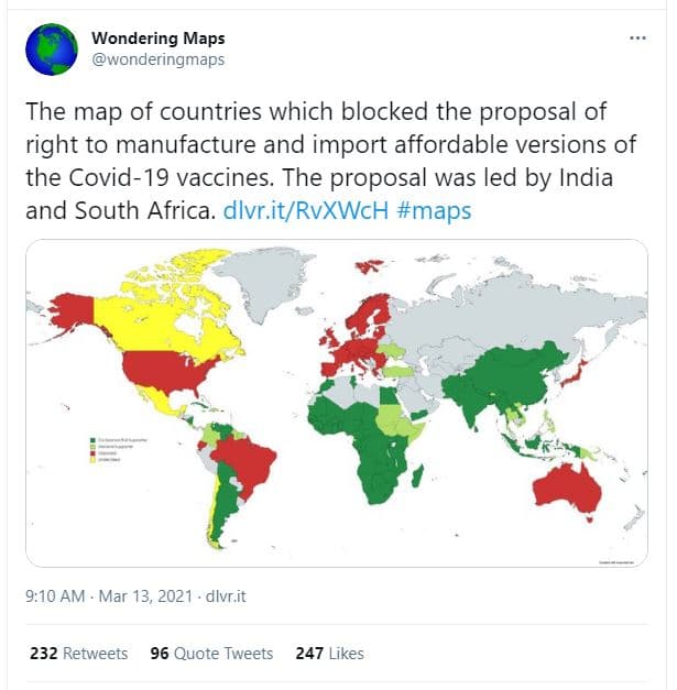 Wondering maps wonderingmaps the map of countries which blocked the proposal of