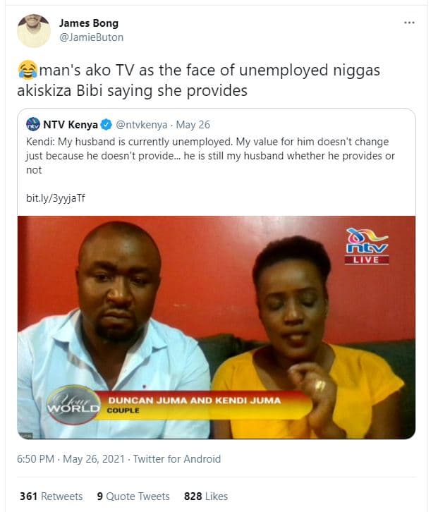 James bong jamiebuton man's ako tv as the face of unemployed niggas akiskiza bib