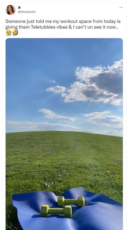 Simplyrosh someone just told me my workout space from today is giving them telet