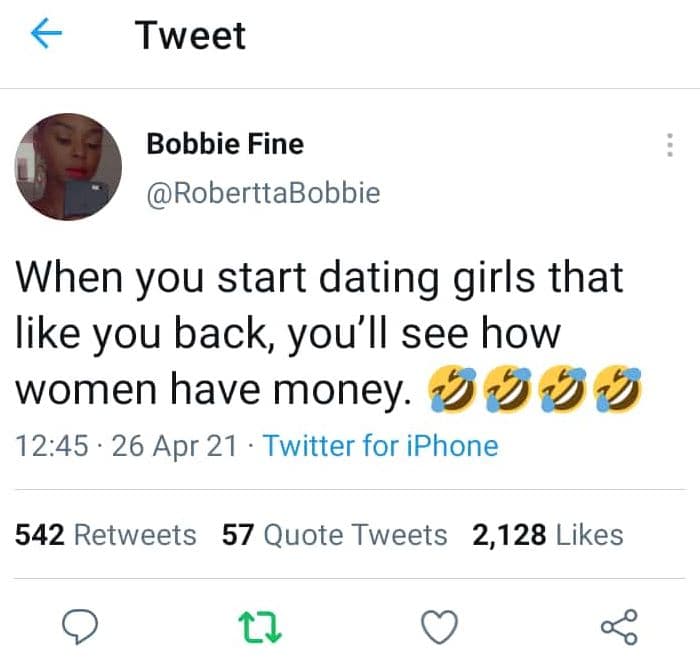 Tweet bobbie fine roberttabobbie when you start dating girls that like you back