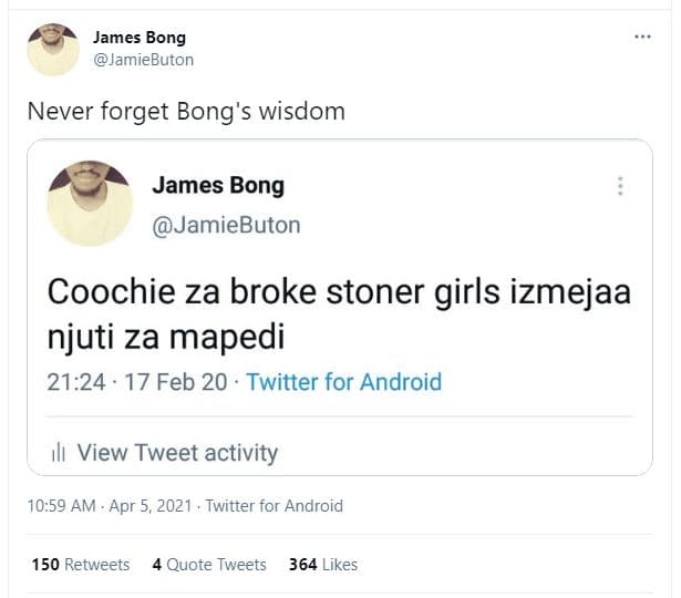 James bong jamiebuton never forget bong's wisdom james bong jamiebuton coochie z