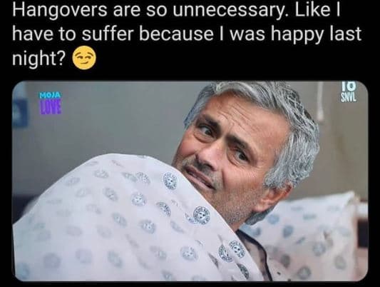 Hangovers are so unnecessary. like have to suffer because was happy last night?