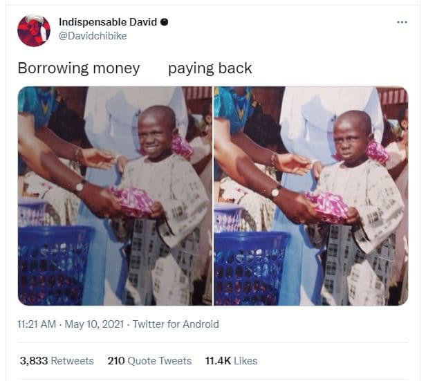 Indispensable david davidchibike borrowing money paying back 11.21 am . may 10,