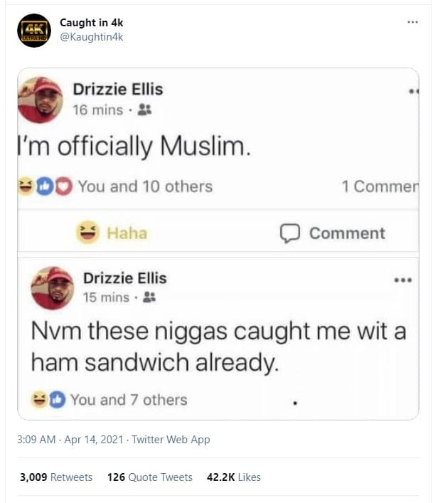 Caught in 4k kaughtin4k drizzie ellis 16 mins m officially muslim. you and 10 ot