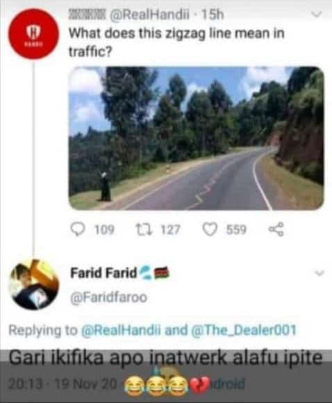 Reolhondii 15h what does this zigzag line mean in traffic? 10o 0 550 farid farid