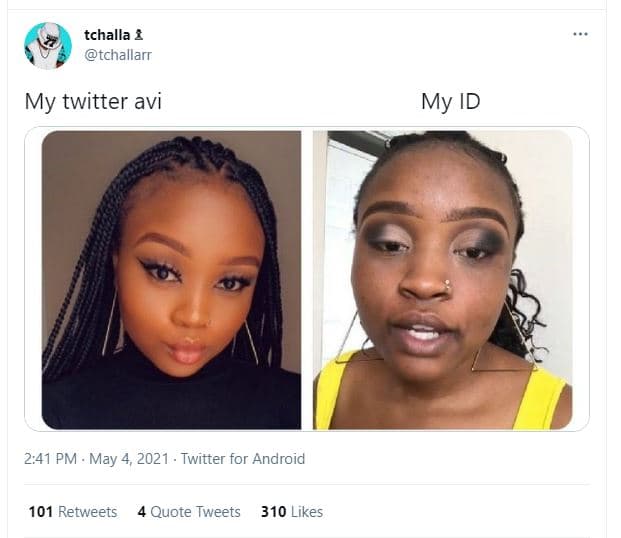 Tchalla 2 tchallarr my twitter avi my id 2.41 pm . may 4, twitter for android 10