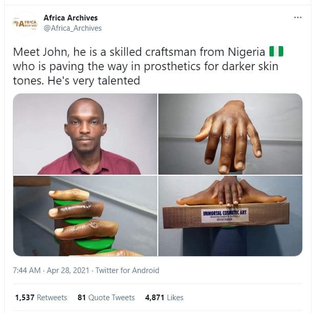 Africa archives afr'ca africa_archives meet john he is a skilled craftsman from