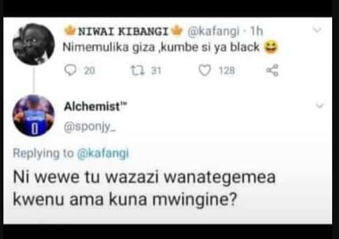 Niwai kibangi kalangi 1h nimerulika giza kumbe si ya black n 18 alchemist sponly