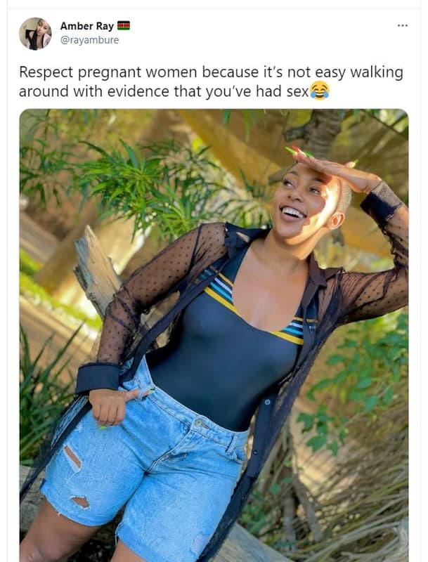 Amber ray rayambure respect pregnant women because its not easy walking around w