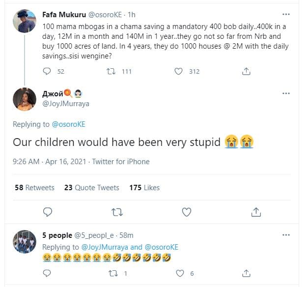 Fafa mukuru osoroke 100 mama mbogas in a chama saving mandatory 400 bob daily.4o