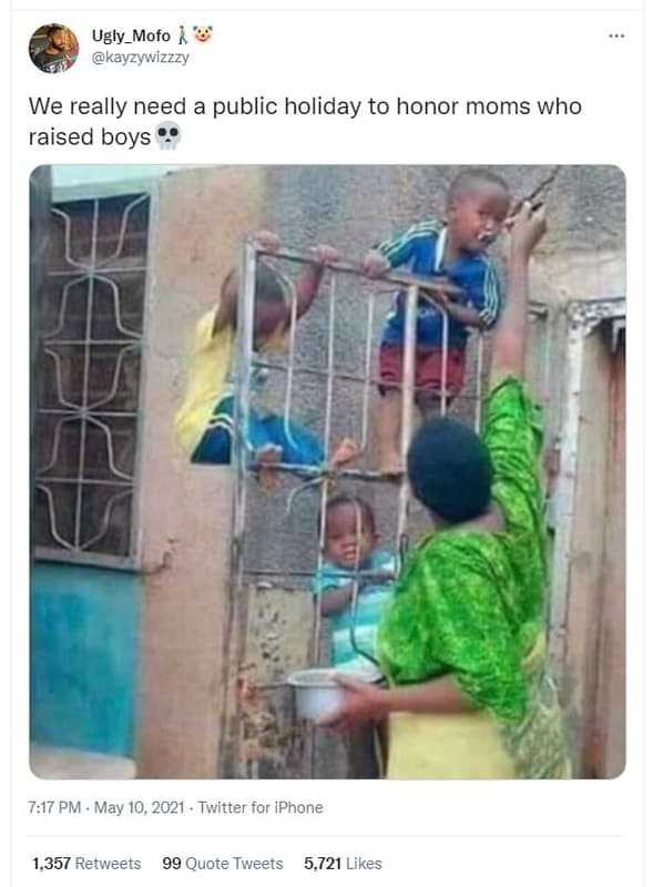 Ugly_mofo kayzywizzzy we really need a public holiday to honor moms who raised b