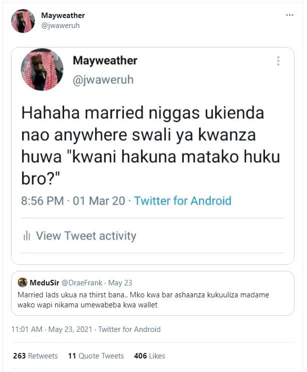 Mayweather jwaweruh mayweather jwaweruh hahaha married niggas ukienda nao anywhe