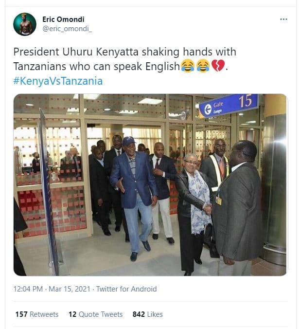 Eric omondi eric_omondi president uhuru kenyatta shaking hands with tanzanians w