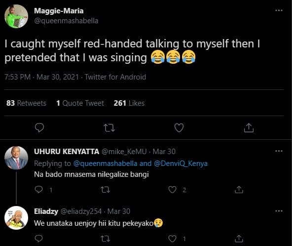 Maggiemaria queenmashabella caught myself redhanded talking to myself then prete