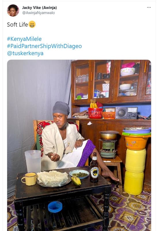 Jacky vike awinja awinjanvamwalo soft life kenyamilele paidpartnershipwithdiageo