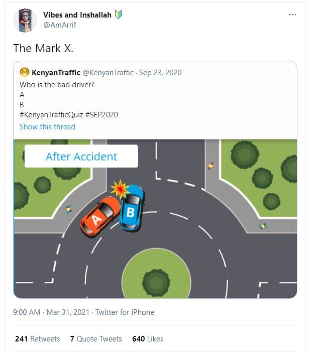 Vibes and inshallah amarrif the mark x kenyantraffic kenyantraffic . sep 23, who