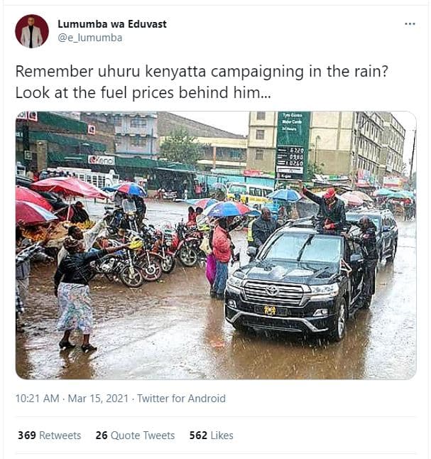 Lumumba wa eduvast lumumba remember uhuru kenyatta campaigning in the rain? look
