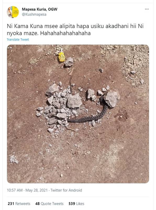 Mapesa kuria, ogw kushmapesa ni kama kuna msee alipita hapa usiku akadhani hii n