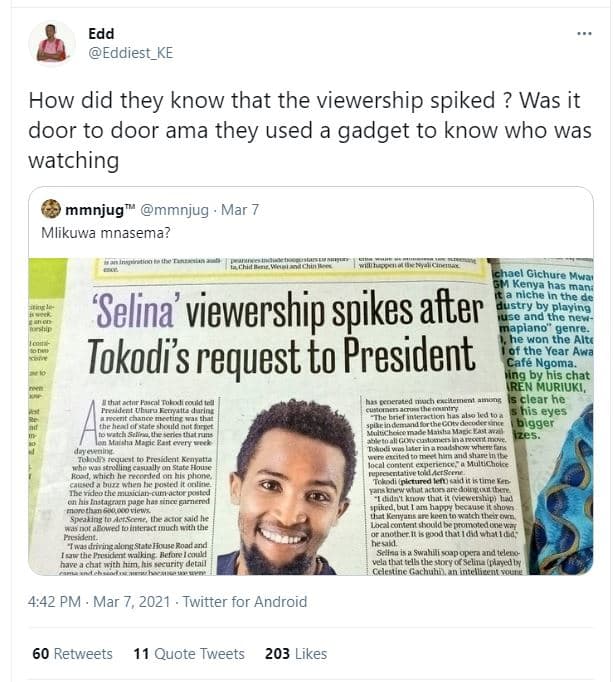 Edd eddiest_ke how did they know that the viewership spiked was it door to door