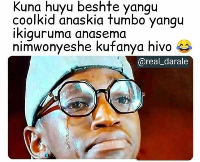 Kuna huyu beshte yangu coolkid anaskia tumbo yangu ikiguruma anasema nimwonyeshe