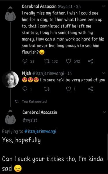 Cerebral assassin xysist 2h ireally miss my father. wish could see him for a day