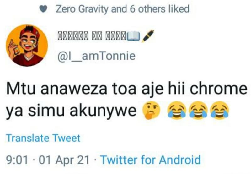 Zero gravity and 6 others liked bbbbbb bbwu i amtonnie mtu anaweza toa aje hii c