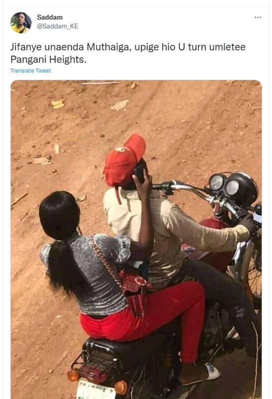 Saddam saddam_ke jifanye unaenda muthaiga upige hio u turn umletee pangani heigh