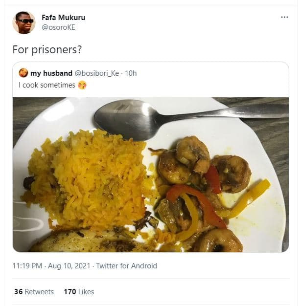 Fafa mukuru osoroke for prisoners? my husband bosibori_ke 10h cook sometimes 111