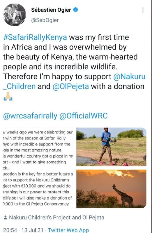 Sébastien ogier sebogier safarirallykenya was my first time in africa and was ov