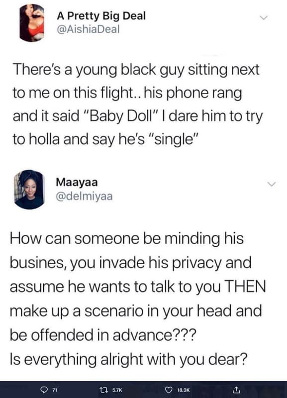 A pretty big deal aishiadeal there's a young black guy sitting next to me on thi