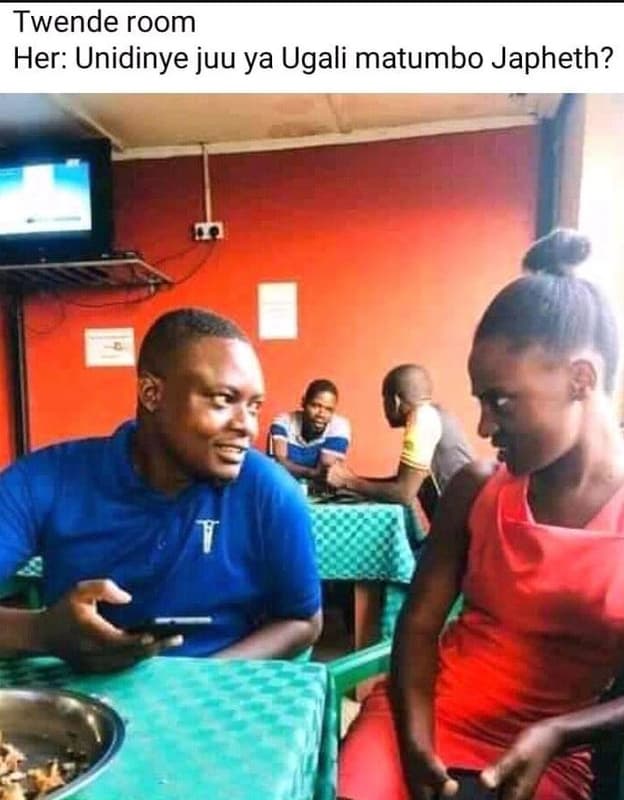 Twende room her unidinye juu ya ugali matumbo japheth?