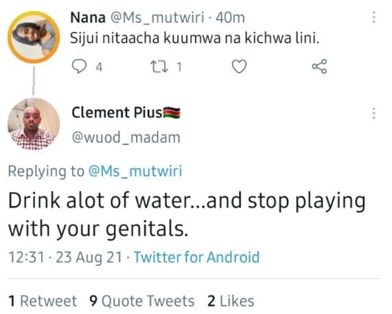 Nana ms_mutwiri 4om sijui nitaacha kuumwa na kichwa lini. 12 clement pius wuod m