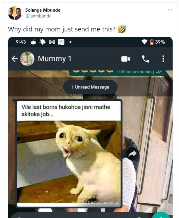 Solange mbunde ianmbunde why did my mom just send me this? 943 m 39 mummy 1 93ui