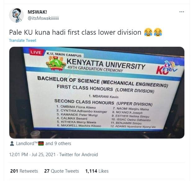 Mswak! itsmswakiiiiz pale ku kuna hadi first class lower division translate twee