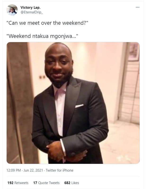 Victory lap. eternaldrip _ can we meet over the weekend? 'weekend ntakua mgonjwa